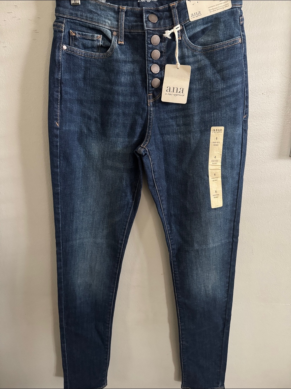 Anna high rise skinny buttonfly new with tags size 4